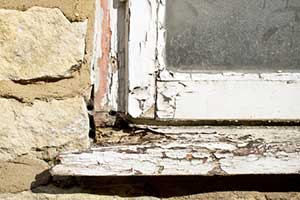 Rotted window frame