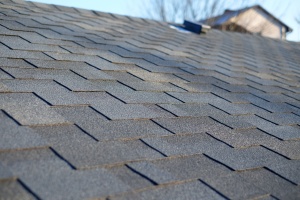 close up pf roofing that was jut redone with insurance money