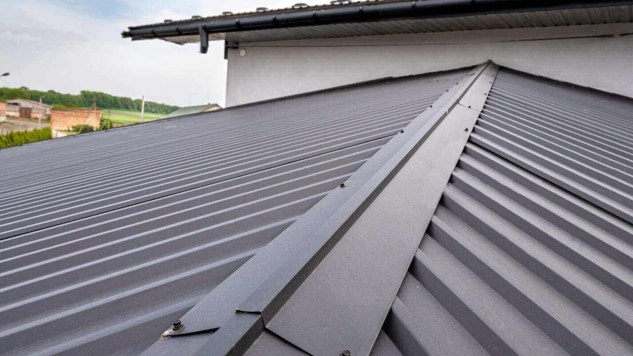 newly installed metal roof