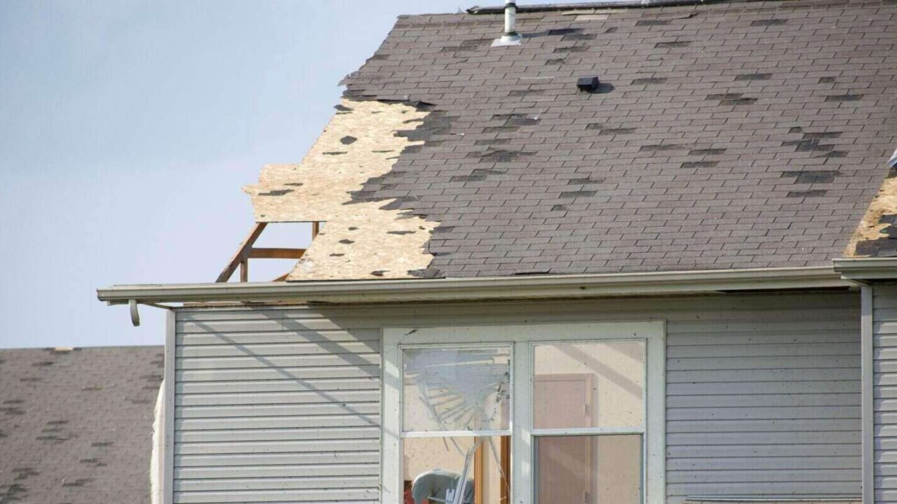 damage Includes ripped off roofs