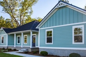 home with new siding installed
