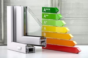 window frame with energy savings ratings