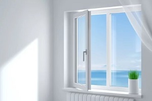 beautiful window with beach view